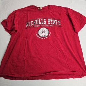 Vintage Nicholls State Colonels Graphic Tshirt Size 2XL Made In The USA